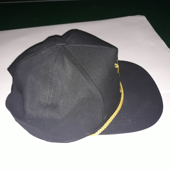 SA Company flat bill black gold snap back hat fish shield anchor hunting - Picture 10 of 16